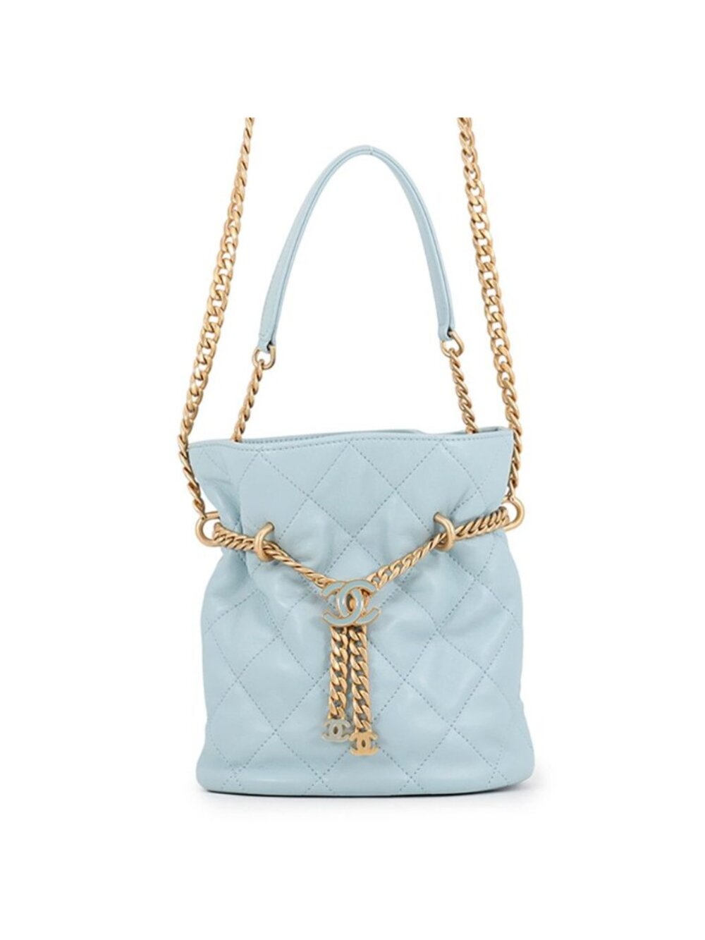 Chanel Chain Shoulder Bag CC Logo Quilted Mini Lambskin 2-Way